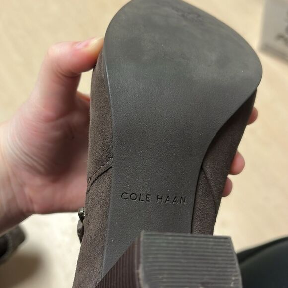 Cole Haan Brown Leather Booties size 6.5 - Picture 3 of 5